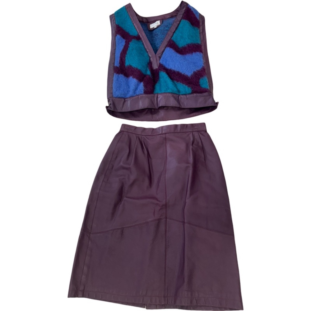 Purple Midi A-Line Skirt for Cocktail